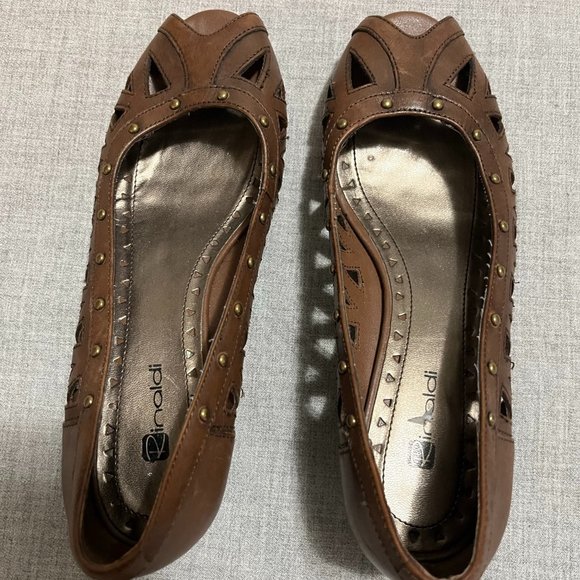 Rinaldi Open toe Women's Low Wedge Size 8.5 - Picture 1 of 7